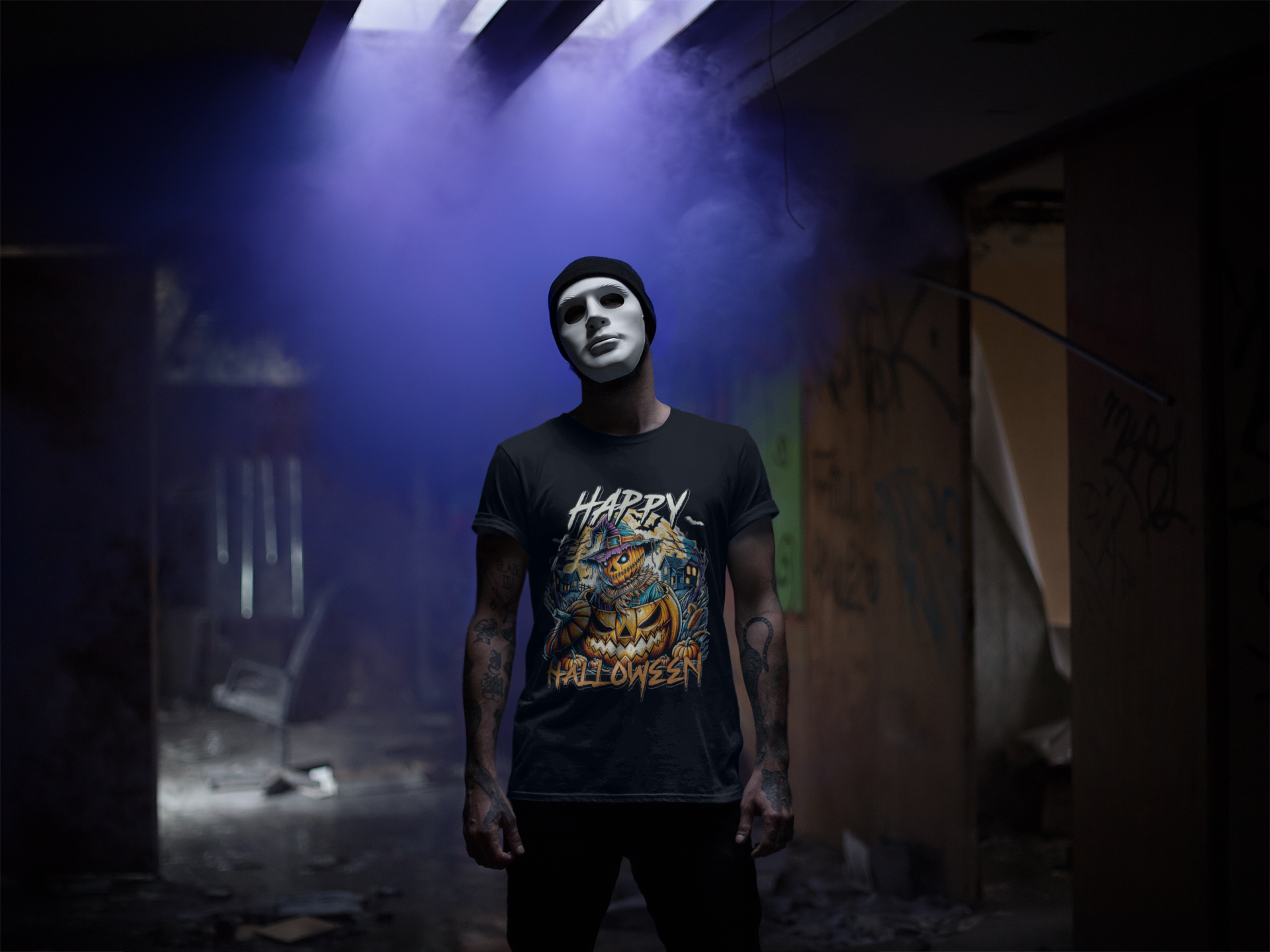 🎃 Happy Halloween Scarecrow T-Shirt 👻